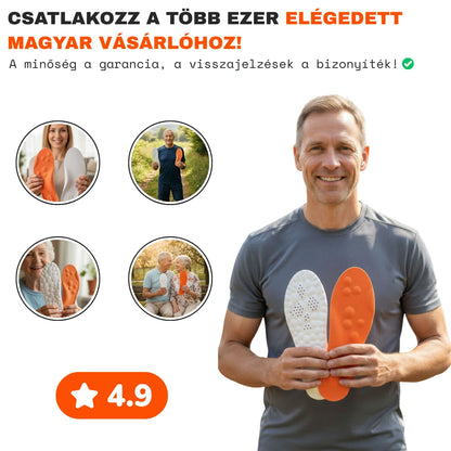 Testkomfort™ – Puhán párnázott, légáteresztő ortopéd talpbetét boltozati alátámasztással