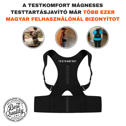TestKomfort™ - Mágneses, állítható tartásjavító hát- és vállöv