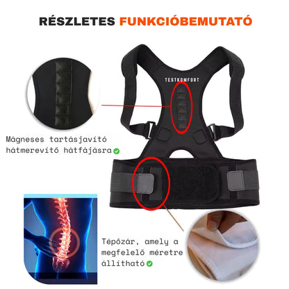 TestKomfort™ - Mágneses, állítható tartásjavító hát- és vállöv
