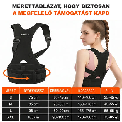 TestKomfort™ - Mágneses, állítható tartásjavító hát- és vállöv
