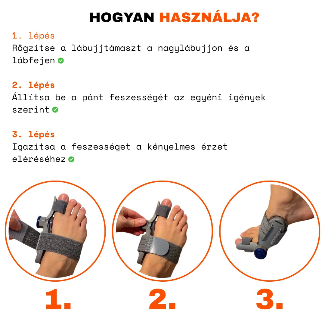 TestKomfort™ – Rugalmas, bőrbarát bütyök- és lábujjtámasz