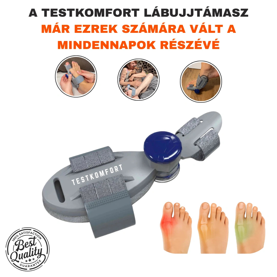 TestKomfort™ – Rugalmas, bőrbarát bütyök- és lábujjtámasz