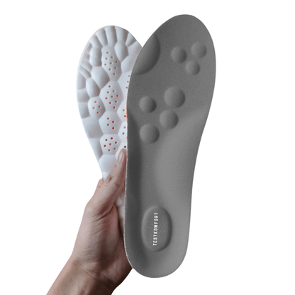 Testkomfort™ – Puhán párnázott, légáteresztő ortopéd talpbetét boltozati alátámasztással